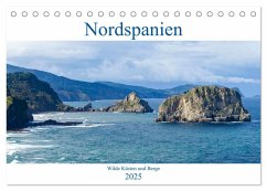 Nordspanien - Wilde Küsten und Berge (Tischkalender 2025 DIN A5 quer), CALVENDO Monatskalender