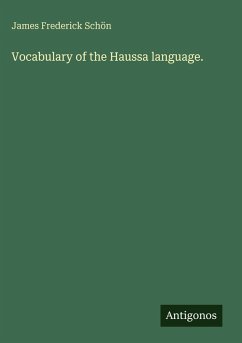 Cover Vocabulary of the Haussa language.
