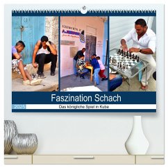 Faszination Schach - Das königliche Spiel in Kuba (hochwertiger Premium Wandkalender 2025 DIN A2 quer), Kunstdruck in Hochglanz - Calvendo;Löwis of Menar, Henning von