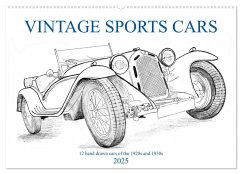 Vintage Sports Cars (Wandkalender 2025 DIN A2 quer), CALVENDO Monatskalender