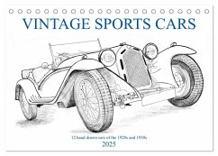 Vintage Sports Cars (Tischkalender 2025 DIN A5 quer), CALVENDO Monatskalender