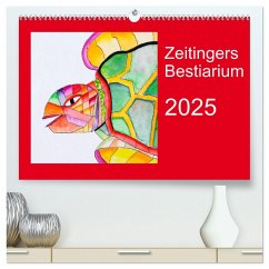 Zeitingers Bestiarium (hochwertiger Premium Wandkalender 2025 DIN A2 quer), Kunstdruck in Hochglanz