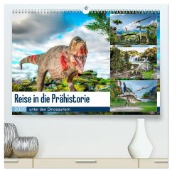 Reise in die Prähistorie - unter den Dinosauriern (hochwertiger Premium Wandkalender 2025 DIN A2 quer), Kunstdruck in Hochglanz