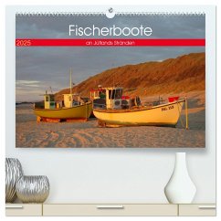 Fischerboote an Jütlands Stränden (hochwertiger Premium Wandkalender 2025 DIN A2 quer), Kunstdruck in Hochglanz - Calvendo;Prescher, Werner