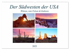 Der Südwesten der USA: Wüsten, rote Felsen & Canyons (Wandkalender 2025 DIN A2 quer), CALVENDO Monatskalender - Calvendo;Schänzer, Sandra