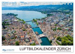 Luftbildkalender Zürich (Tischkalender 2025 DIN A5 quer), CALVENDO Monatskalender - Calvendo;Luftbilderschweiz.ch