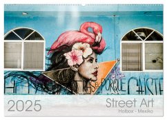 Street Art - Holbox, Mexico (Wandkalender 2025 DIN A2 quer), CALVENDO Monatskalender