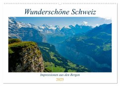 Wunderschöne Schweiz (Wandkalender 2025 DIN A2 quer), CALVENDO Monatskalender