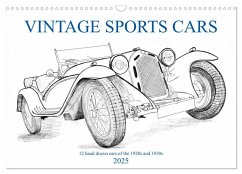 Vintage Sports Cars (Wandkalender 2025 DIN A3 quer), CALVENDO Monatskalender