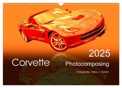 Corvette Photocomposing (Wandkalender 2025 DIN A3 quer), CALVENDO Monatskalender - Calvendo;Koller, Alois J.