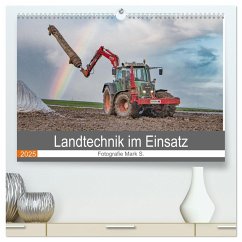 Landtechnik im Einsatz (hochwertiger Premium Wandkalender 2025 DIN A2 quer), Kunstdruck in Hochglanz