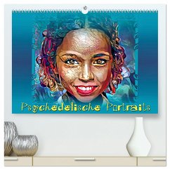 Psychedelische Portraits (hochwertiger Premium Wandkalender 2025 DIN A2 quer), Kunstdruck in Hochglanz