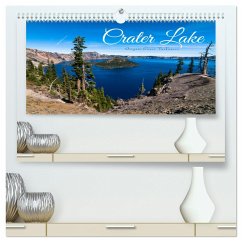 Crater Lake - Oregons blauer Vulkansee (hochwertiger Premium Wandkalender 2025 DIN A2 quer), Kunstdruck in Hochglanz