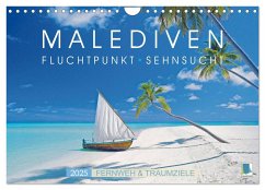 Die Malediven: Fluchtpunkt Sehnsucht (Wandkalender 2025 DIN A4 quer), CALVENDO Monatskalender
