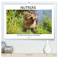 NUTRIAS - Die Stars der Bonner Rheinaue (hochwertiger Premium Wandkalender 2025 DIN A2 quer), Kunstdruck in Hochglanz