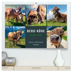 Berg-Kühe, Natur pur - unser schönster Urlaub (hochwertiger Premium Wandkalender 2025 DIN A2 quer), Kunstdruck in Hochglanz