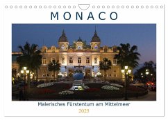 Monaco - Malerisches Fürstentum am Mittelmeer (Wandkalender 2025 DIN A4 quer), CALVENDO Monatskalender - Calvendo;Neitmann, Volko