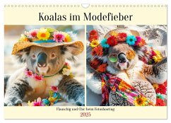 Koalas im Modefieber. Flauschig und Chic beim Fotoshooting (Wandkalender 2025 DIN A3 quer), CALVENDO Monatskalender - Calvendo;Hurley, Rose