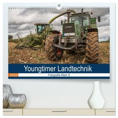 Youngtimer Landtechnik (hochwertiger Premium Wandkalender 2025 DIN A2 quer), Kunstdruck in Hochglanz