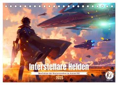 Interstellare Helden (Tischkalender 2025 DIN A5 quer), CALVENDO Monatskalender