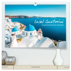 Insel Santorini - Inselschönheit der Kykladen (hochwertiger Premium Wandkalender 2025 DIN A2 quer), Kunstdruck in Hochglanz