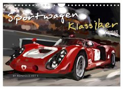 Sportwagen Klassiker Kunst (Wandkalender 2025 DIN A4 quer), CALVENDO Monatskalender