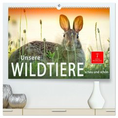 Unsere Wildtiere - scheu und schön (hochwertiger Premium Wandkalender 2025 DIN A2 quer), Kunstdruck in Hochglanz
