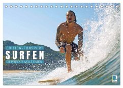 Surfen: Die perfekte Welle finden - Edition Funsport (Tischkalender 2025 DIN A5 quer), CALVENDO Monatskalender - Calvendo