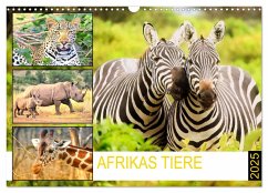 Afrikas Tiere. Majestäten in exotischer Wildnis (Wandkalender 2025 DIN A3 quer), CALVENDO Monatskalender