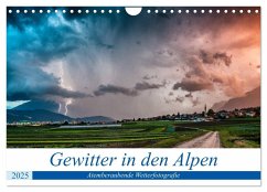 Gewitter in den Alpen (Wandkalender 2025 DIN A4 quer), CALVENDO Monatskalender