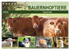 Bauernhoftiere hautnah (Tischkalender 2025 DIN A5 quer), CALVENDO Monatskalender