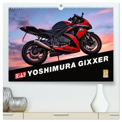 Yoshimura Gixxer Limited Edition (hochwertiger Premium Wandkalender 2025 DIN A2 quer), Kunstdruck in Hochglanz