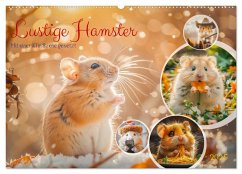 Lustige Hamster (Wandkalender 2025 DIN A2 quer), CALVENDO Monatskalender