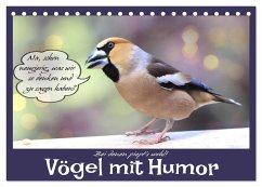 Vögel mit Humor (Tischkalender 2025 DIN A5 quer), CALVENDO Monatskalender - Calvendo;Löwer, Sabine