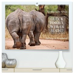 AFRIKA - Glück findet, wer es sucht (hochwertiger Premium Wandkalender 2025 DIN A2 quer), Kunstdruck in Hochglanz