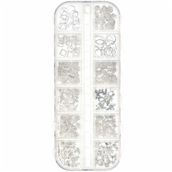 Cover Füllmaterial Formen Mix, Silber, 8g