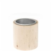 Holz Kerzenhalter rund,Ø 5,5 cm, H 5,5 cm, für Kerzen Ø 4 cm