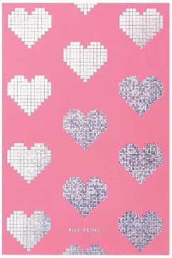 Cover Notizblock 10x15 cm, Pixel, Herzen FSC MIX, 50 Blatt