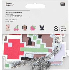 Cover Geschenkanhänger Futschikato, Pixel, Tiere FSC MIX, 8 Stk, 11 x 11,5 cm