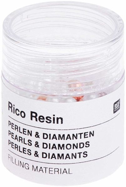 Füllmaterial Perlen, Diamanten und Kügelchen Mix, Roségold, 13,5g