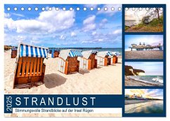 STRANDLUST Insel Rügen (Tischkalender 2025 DIN A5 quer), CALVENDO Monatskalender - Calvendo;Dreegmeyer, Andrea