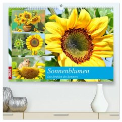 Sonnenblumen. Das Strahlen des Sommers (hochwertiger Premium Wandkalender 2025 DIN A2 quer), Kunstdruck in Hochglanz