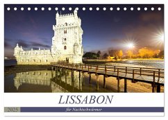 LISSABON für Nachtschwärmer (Tischkalender 2025 DIN A5 quer), CALVENDO Monatskalender