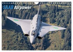 Saab Airpower (Wandkalender 2025 DIN A4 quer), CALVENDO Monatskalender