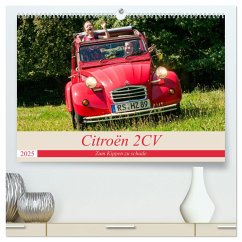 Citroën 2 CV - Zum Kippen zu schade (hochwertiger Premium Wandkalender 2025 DIN A2 quer), Kunstdruck in Hochglanz