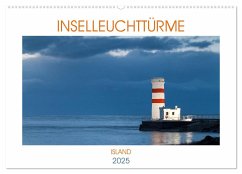 Inselleuchttürme Island (Wandkalender 2025 DIN A2 quer), CALVENDO Monatskalender