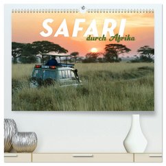 Safari durch Afrika (hochwertiger Premium Wandkalender 2025 DIN A2 quer), Kunstdruck in Hochglanz - Calvendo;Monkey, Happy