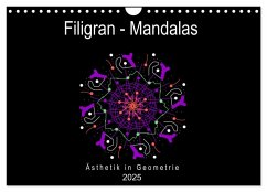 Filigran - Mandalas (Wandkalender 2025 DIN A4 quer), CALVENDO Monatskalender