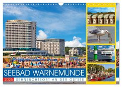 Seebad Warnemünde - Sehnsuchtsort an der Ostsee (Wandkalender 2025 DIN A3 quer), CALVENDO Monatskalender