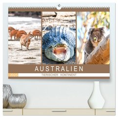 Australien, tierischer Kontinent (hochwertiger Premium Wandkalender 2025 DIN A2 quer), Kunstdruck in Hochglanz